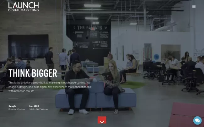 Screenshot of the Launch Digital Marketing Website