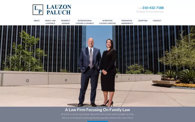 Screenshot of the Lauzon Paluch Website