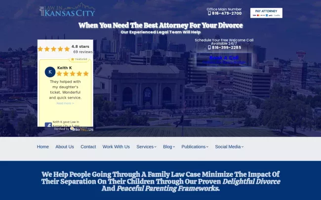 Screenshot of the Law In Kansas City Website