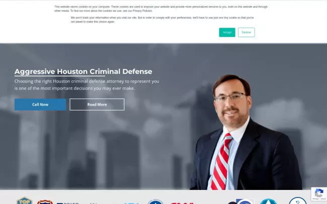 Screenshot of the Law Office of Brett A Podolsky Website