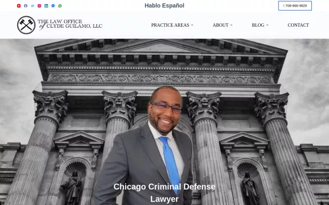 Screenshot of the Law Office of Clyde Guilamo, LLC Website