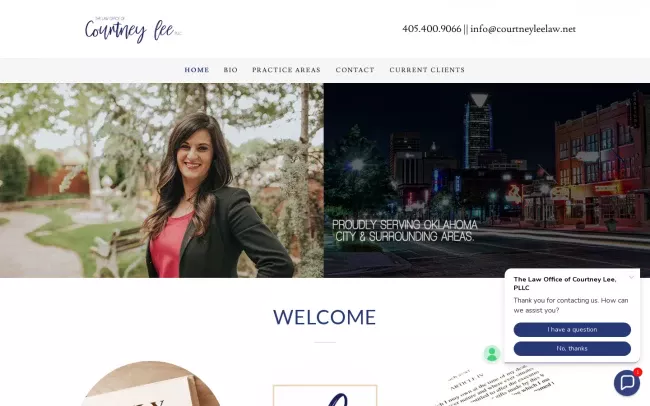 Screenshot of the The Law Office of Courtney Lee PLLC Website