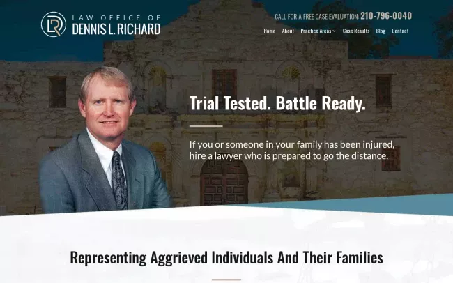 Screenshot of the Law Office of Dennis L. Richard Website