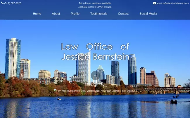 Screenshot of the Law Office of Jessica Bernstein Website