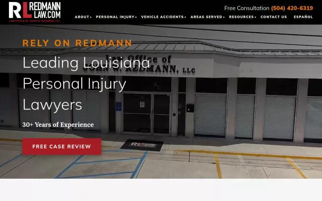 Screenshot of the The Law Office of John W Redmann, LLC Blog