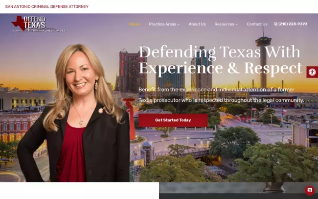 Screenshot of the Law Office of Kerrisa Chelkowski Website