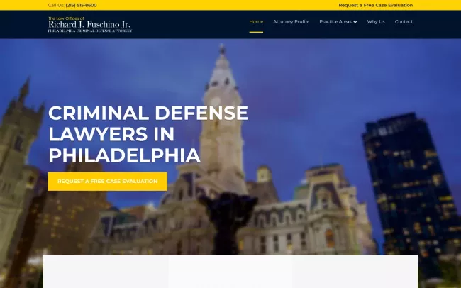 Screenshot of the Law Offices of Richard J. Fuschino, Jr. Website