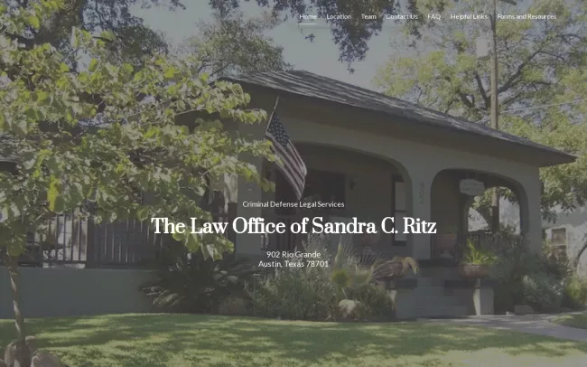 Screenshot of the Law Office of Sandra C. Ritz Website