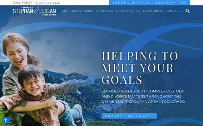 Screenshot of the The Law Office of Stephan E. Uslan Website