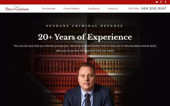 Screenshot of the Law Office of Steve Graham Website