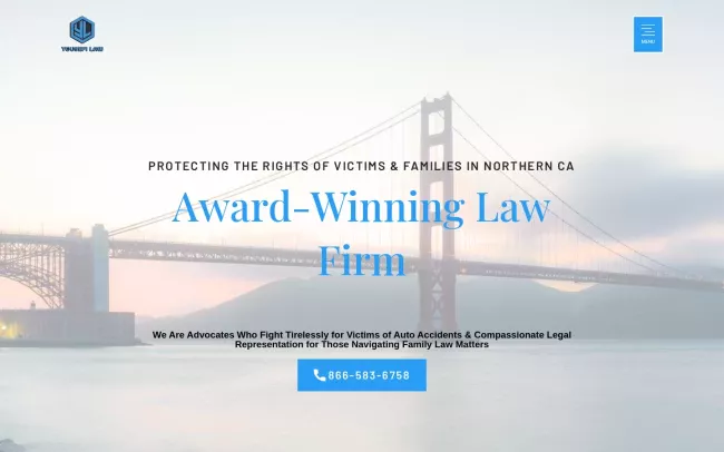 Screenshot of the Law Offices of Ali Yousefi, P.C. Website