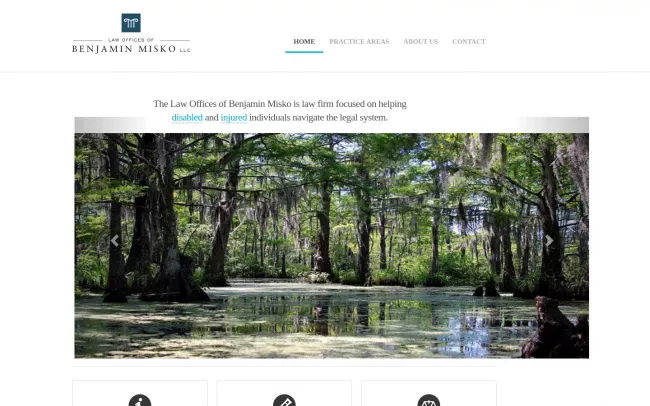 Screenshot of the The Law Offices of Benjamin Misko Website