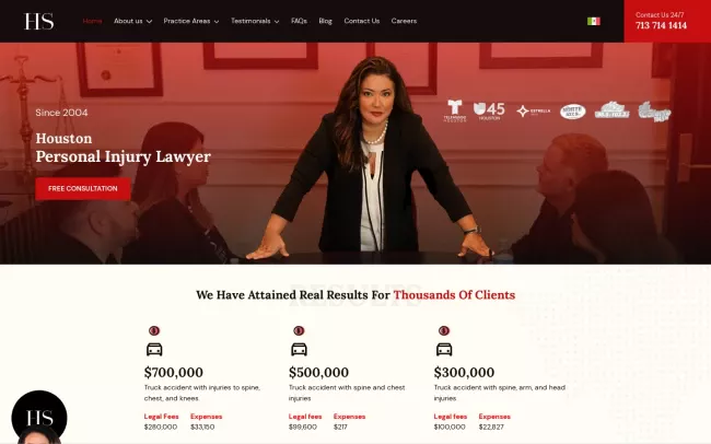 Screenshot of the Hilda Sibrian Website