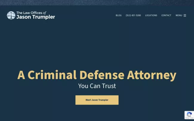 Screenshot of the The Law Offices of Jason Trumpler Website