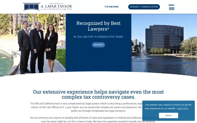 Screenshot of the Taylor Nelson Amitrano LLP Website