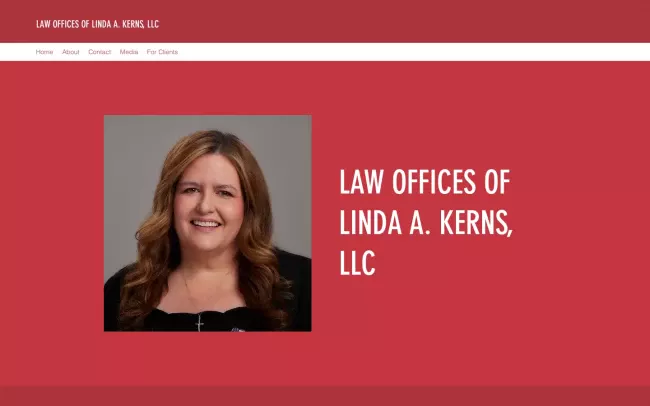 Screenshot of the Law Offices of Linda A. Kerns, LLC Website