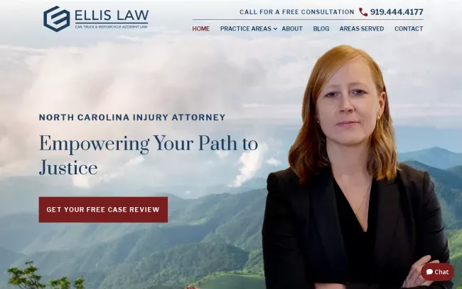 Screenshot of the Law Offices of Naomi Ellis, PLLC Website