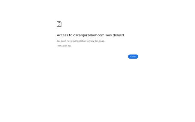 Screenshot of the The Law Offices of Oscar Garza Website