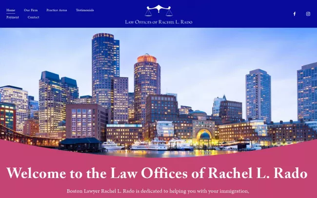 Screenshot of the Law Offices of Rachel L. Rado, LLC Website