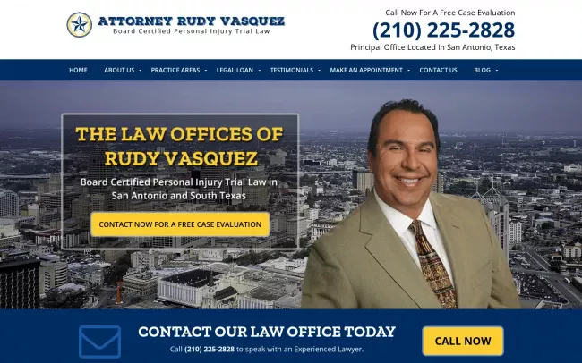 Screenshot of the Packard Law Firm Website