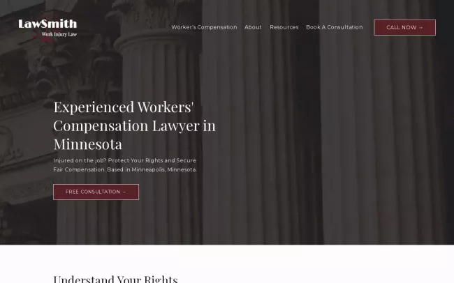 Screenshot of the LawSmith PLLC Website