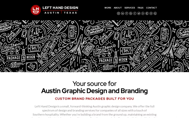 Screenshot of the Left Hand Design Website