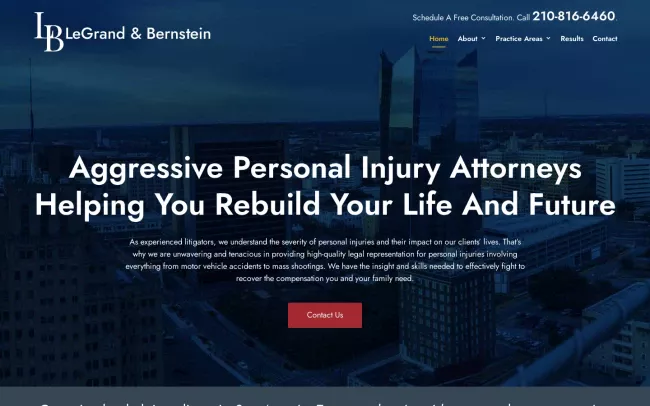 Screenshot of the LeGrand & Bernstein Website