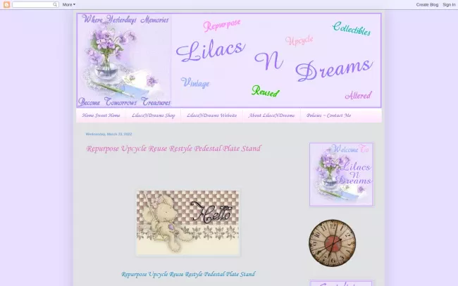 Screenshot of the LilacsNDreams Blog