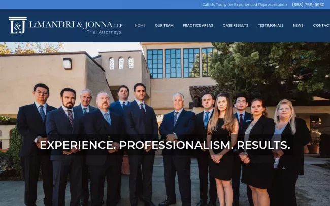 Screenshot of the LiMandri & Jonna LLP Website