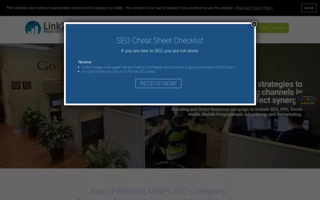 Screenshot of the Link2City Website