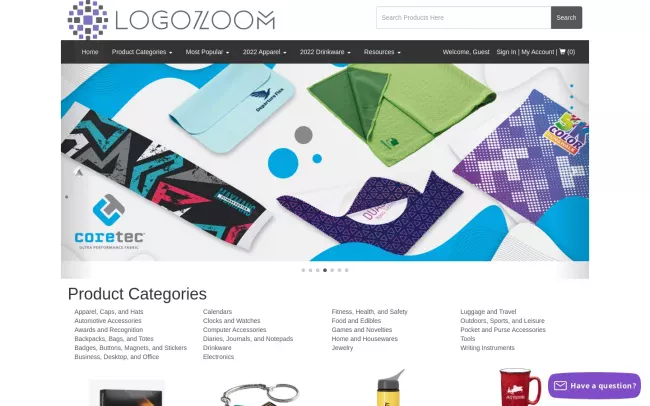 Screenshot of the LogoZoom Website