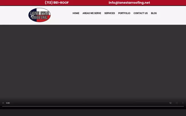 Screenshot of the Lone Star Roofing Website