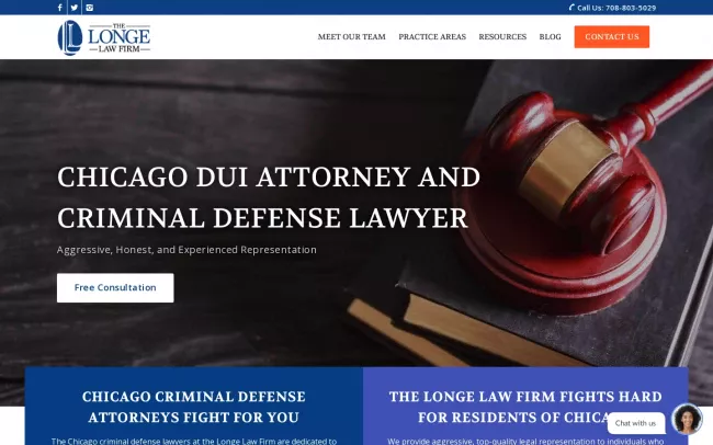 Screenshot of the THE CHICAGO DUI ATTORNEYS Website
