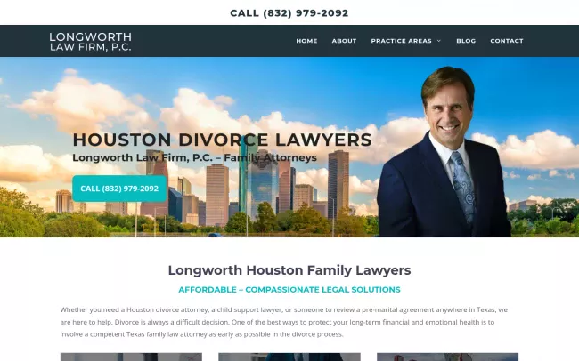 Screenshot of the Longworth Law Firm, P.C. Website