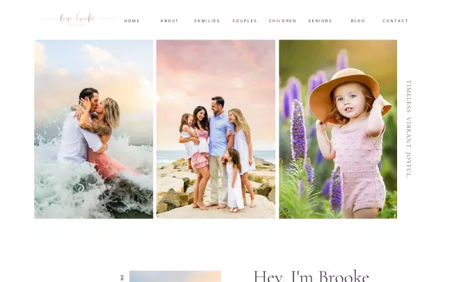 Screenshot of the Loni Brooke Photography  Website