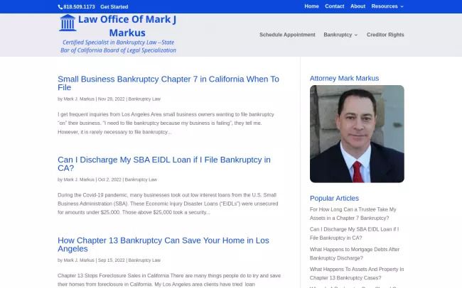 Los Angeles Bankruptcy Blog | Law Office of Mark J. Markus--Bankruptcy Attorney