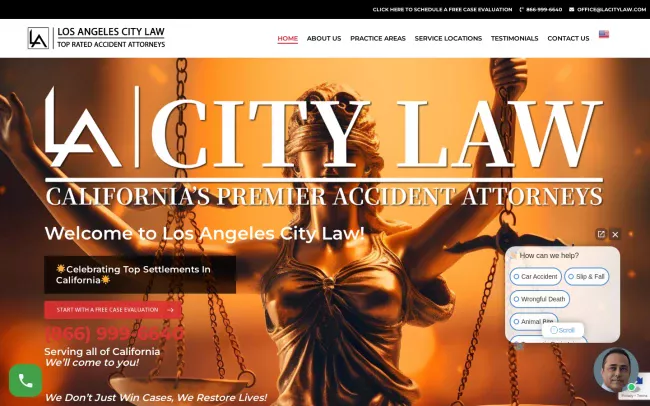 Screenshot of the Los Angeles City Law Website