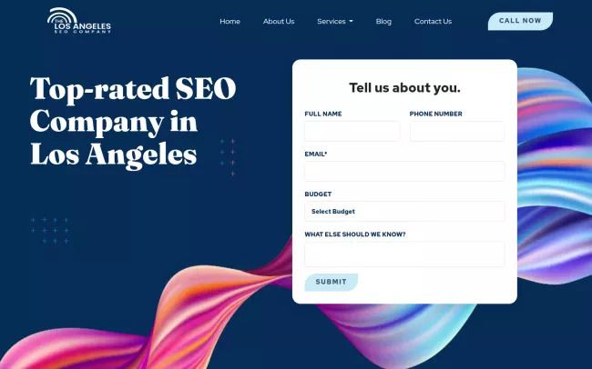 Screenshot of the The Los Angeles SEO Company Website