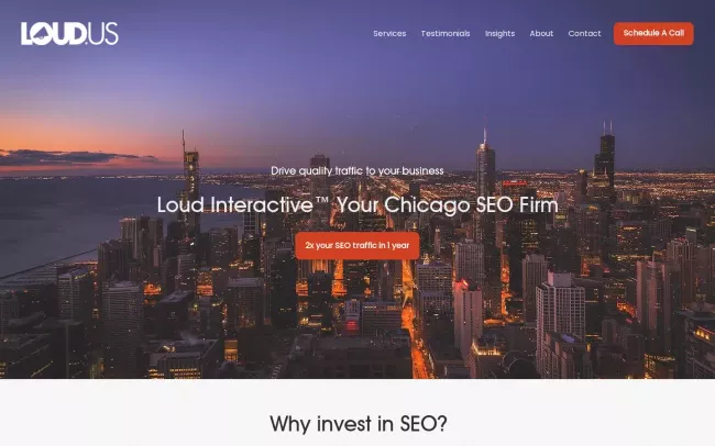 Screenshot of the Loud Interactive, LLC Website