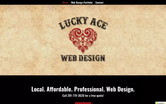 Screenshot of the Lucky Ace Web Design Website