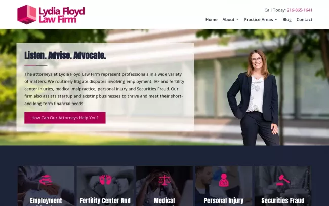 Screenshot of the The Lydia Floyd Legal Firm LLC Website