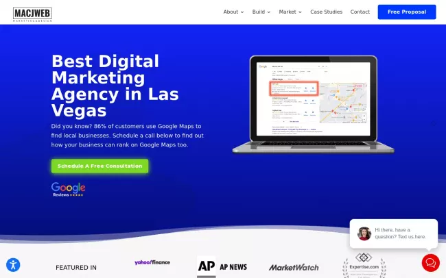 Screenshot of the Macjweb Website