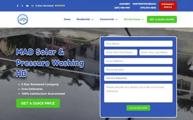 MAD Solar & Pressure Washing HB