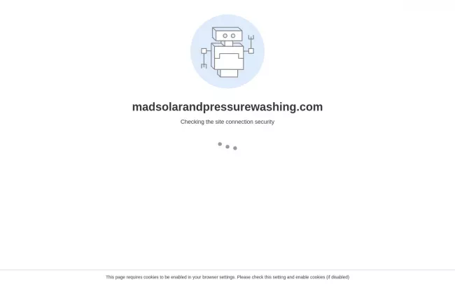 Screenshot of the MAD Solar & Pressure Washing HB Website
