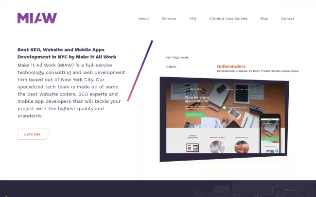 Screenshot of the Make It All Work Website