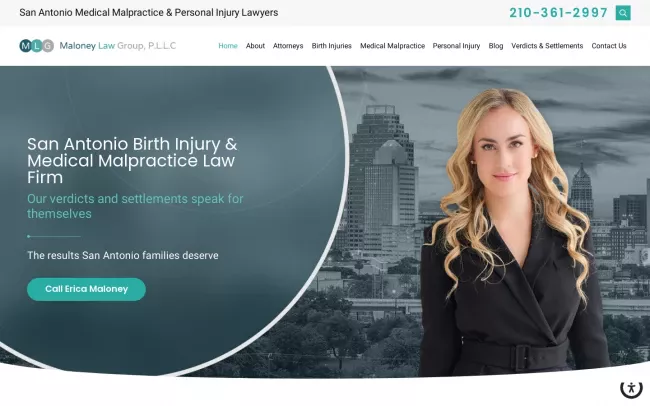 Screenshot of the Maloney Law Group, P.L.L.C. Website