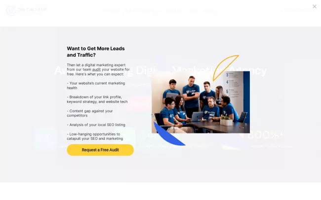 Screenshot of the On The Map Marketing Website