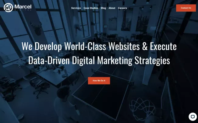 Screenshot of the Marcel Digital Website