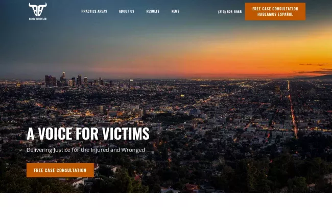 Screenshot of the Mark Bloom Website
