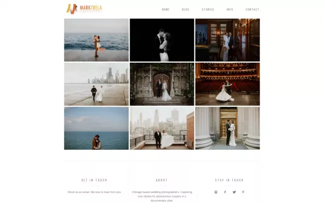 Screenshot of the Mark Trela Photography Website